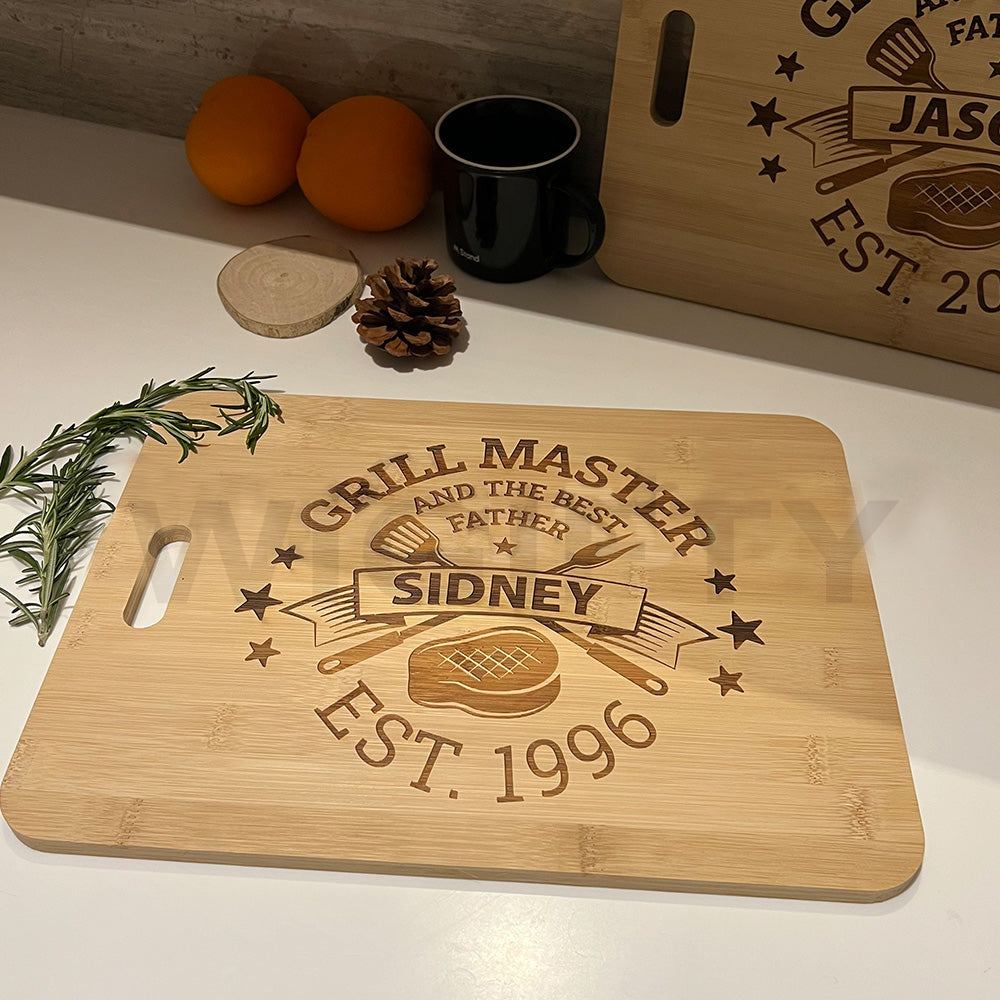 Customized Grill Master Cutting Board for Dad