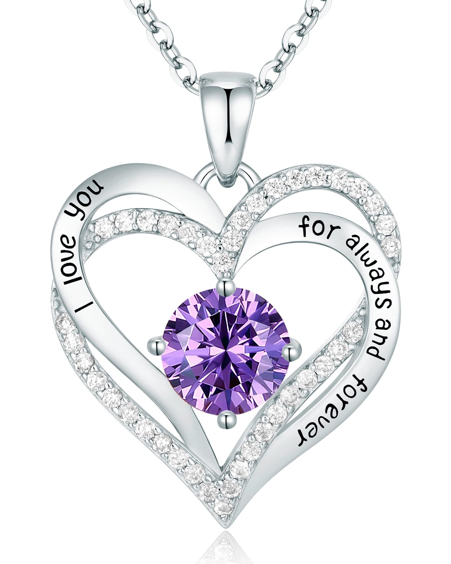 I Love You Necklace Birthstone Necklace For Your Lover