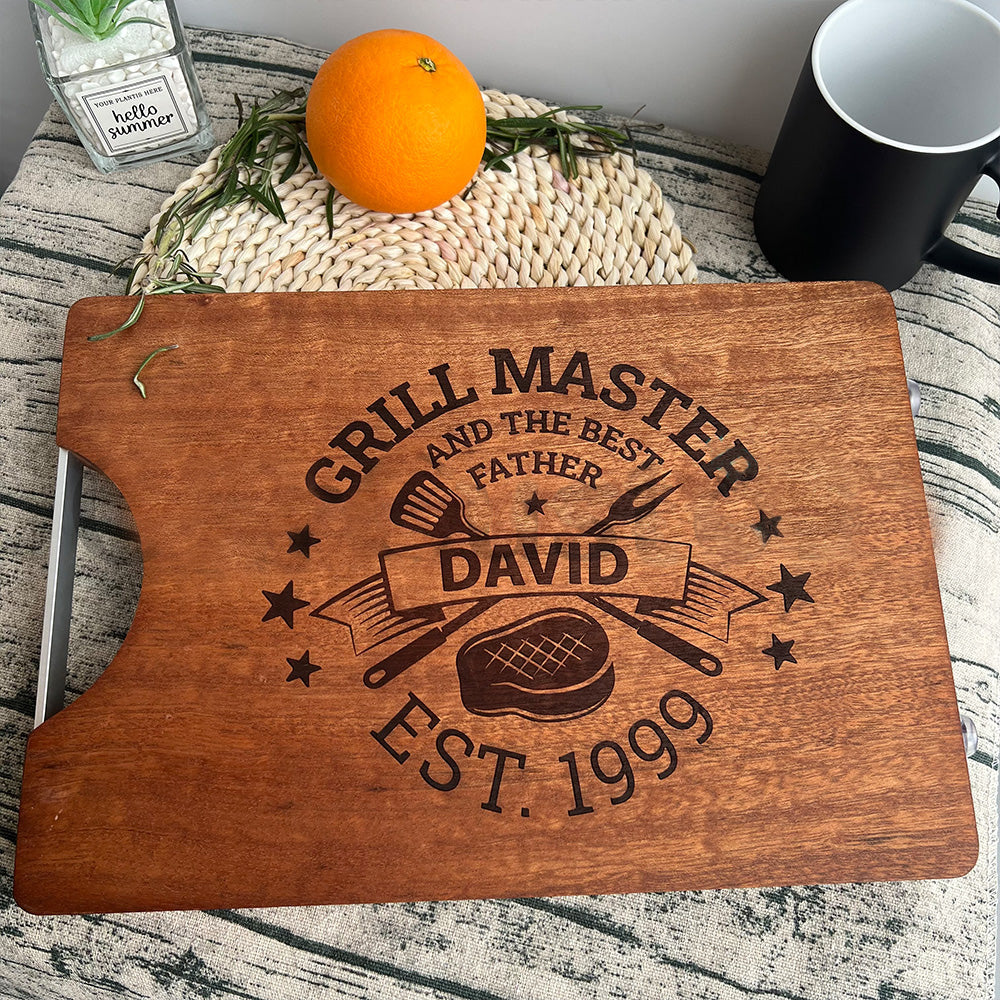 Customized Grill Master Cutting Board for Dad