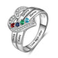 Customized Heart Birthstone Ring