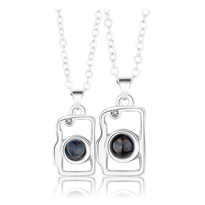 Camera 100 Languages I Love You Projection Stone Necklace Set