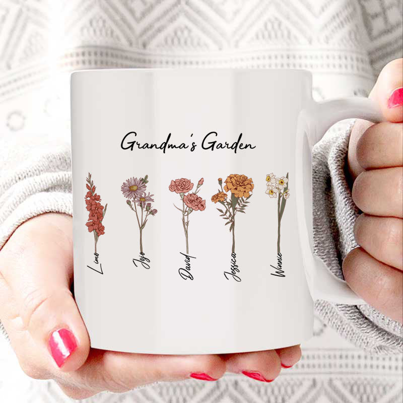 Mum's garden is her children Custom mug