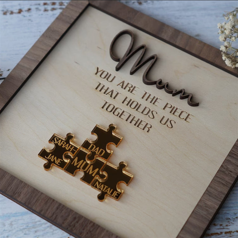 Personalized Wooden Puzzle Sign