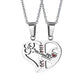 Heart-shaped Key Necklace Set