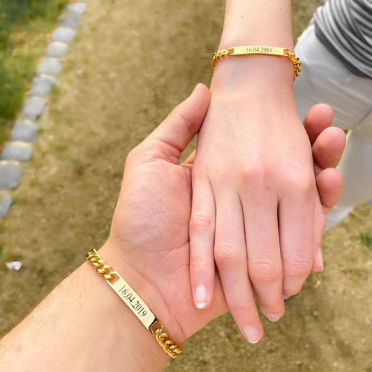 👩‍❤️‍👨ID partner bracelets with engraving