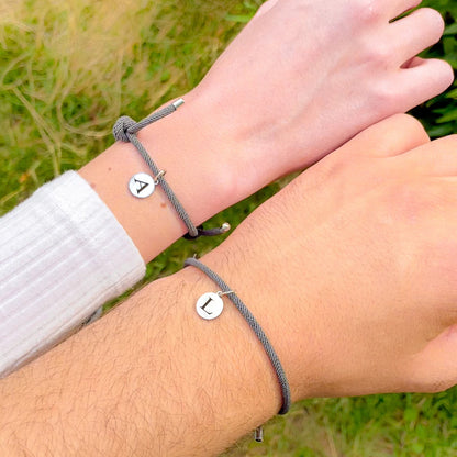 Magnetic Couple Bracelets With Letters