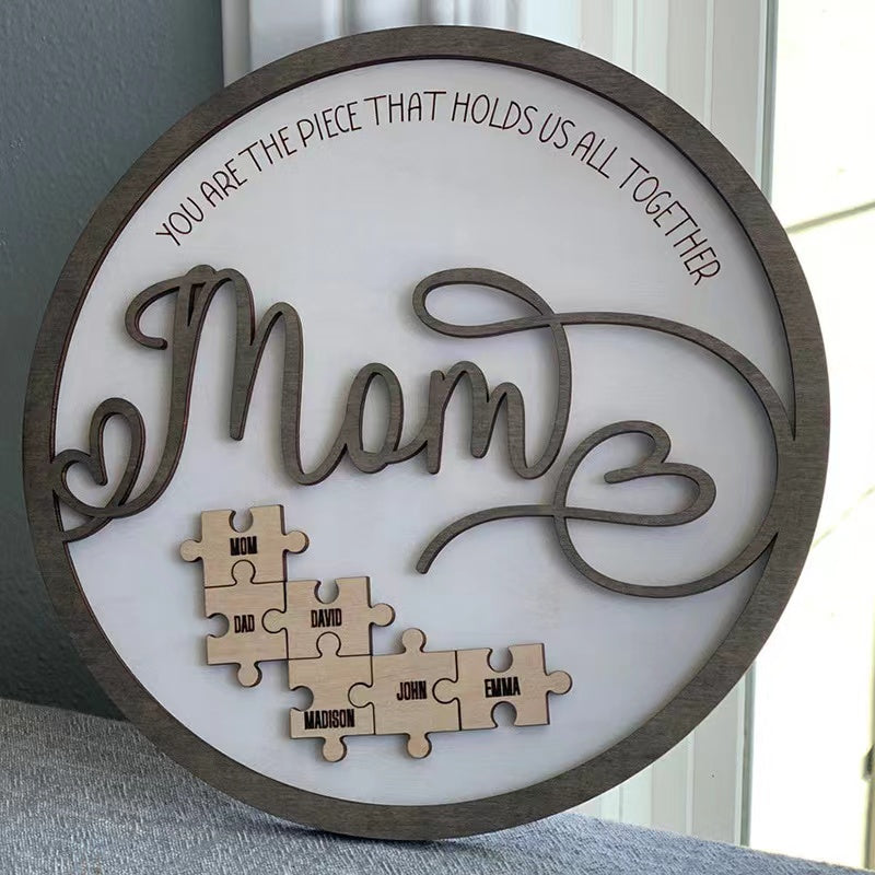 Personalized Wooden Puzzle Sign