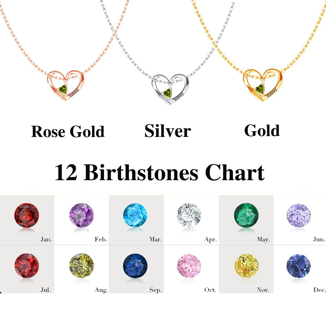 ❤️Heart of Love Birthstone Necklace for lover❤️