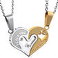 Heart Pendant Black and White Necklace Set