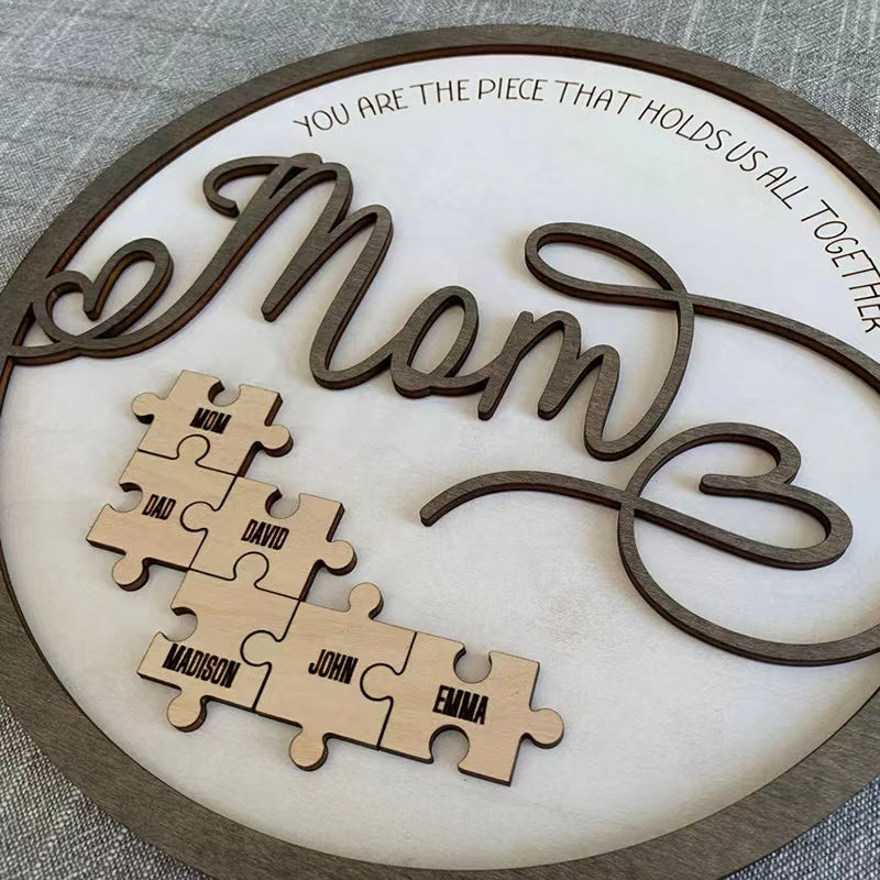 Personalized Wooden Puzzle Sign