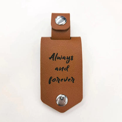 Drive Safe Custom Leather Keychain, Gift For Your Love