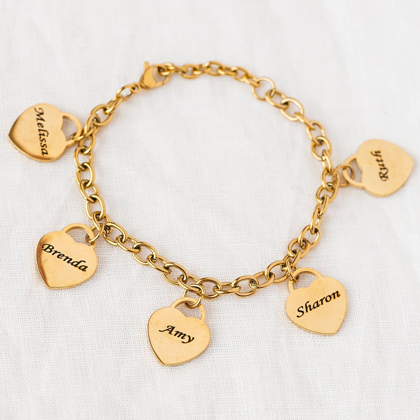 Personalized heart engraved bracelet