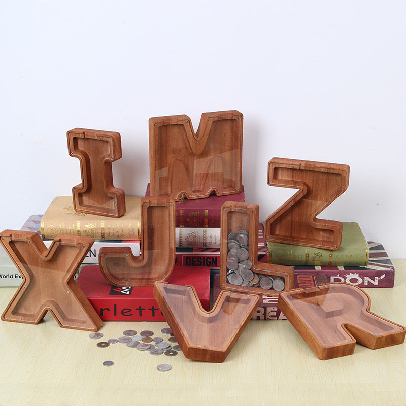 Letter Bank Wooden Cute ornaments