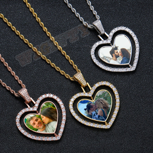 🎁Custom Double Sided Spinning Photo Pendant🎁