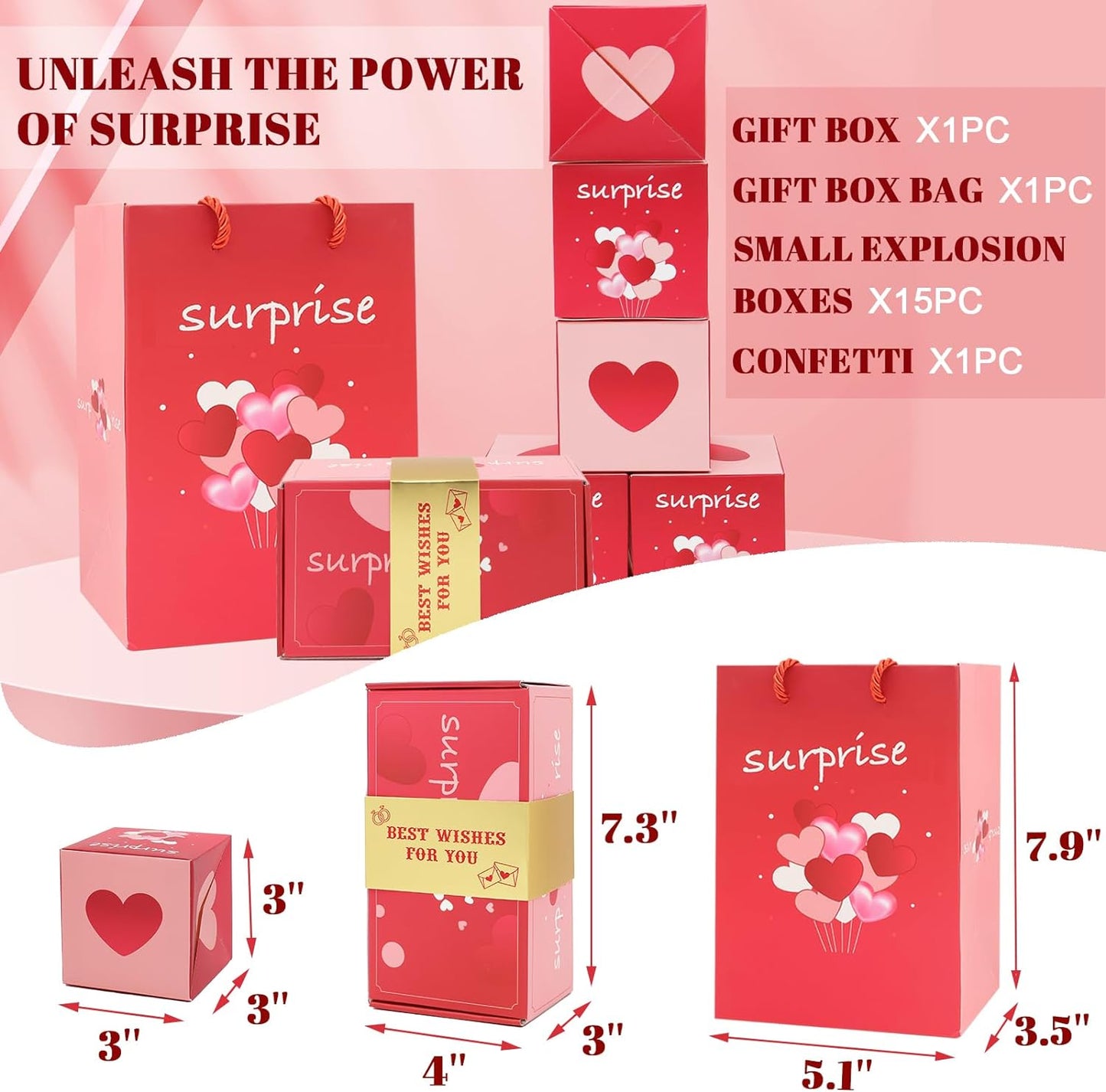 Valentine's Day Explosion Surprise Gift Box - 2024 Valentine's Day Surprise Gift