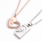 Hearts Always Connected Couples Necklace Set