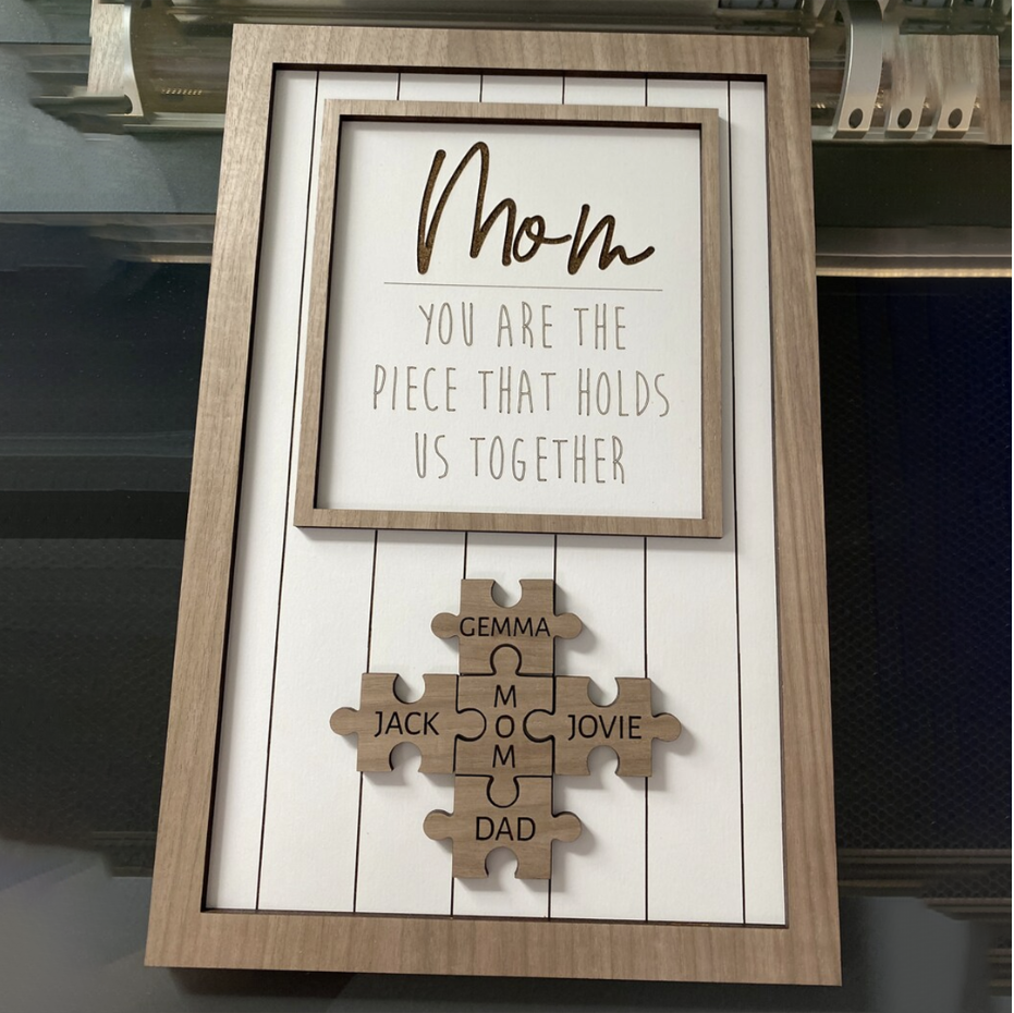 Personalized Wooden Puzzle Sign