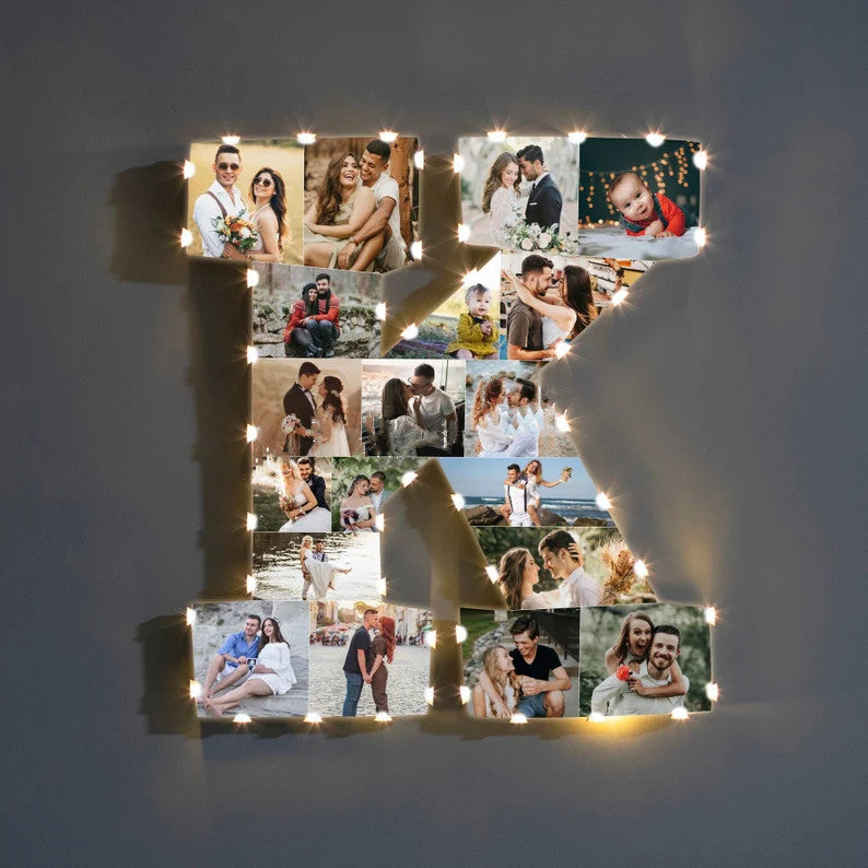 ✨Personalized Letter Photo Collage Lamp Letter G