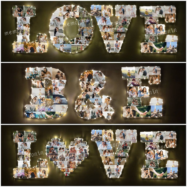 ✨Personalized Letter Photo Collage Lamp Letter  Z