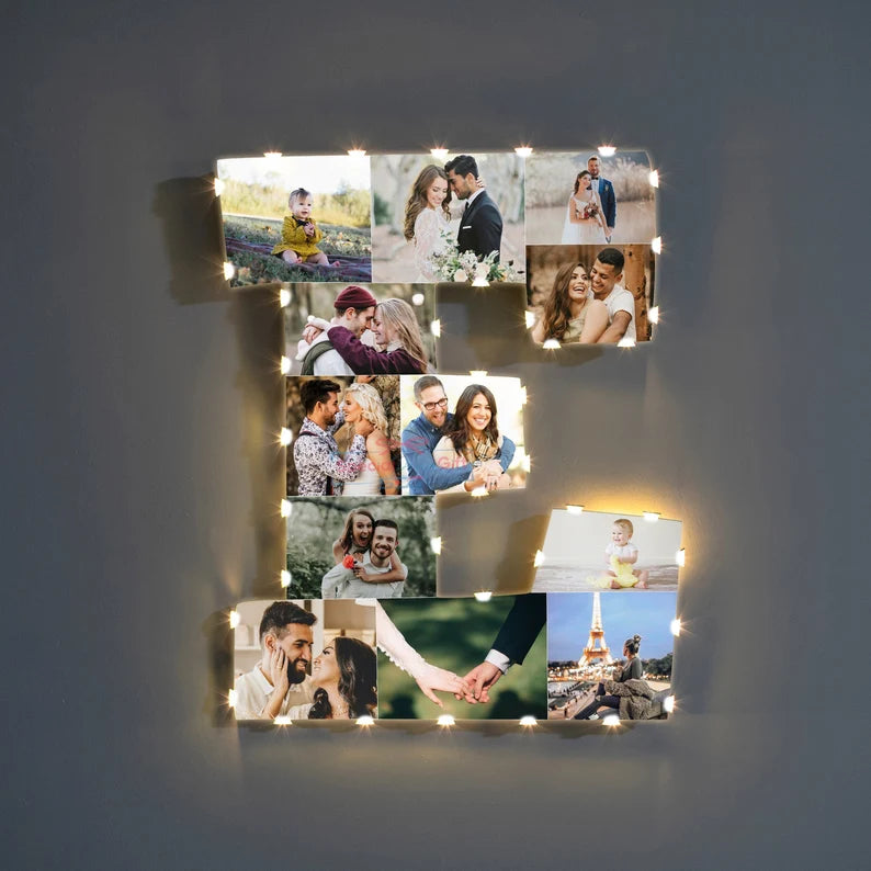 ✨Personalized Letter Photo Collage Lamp Letter B