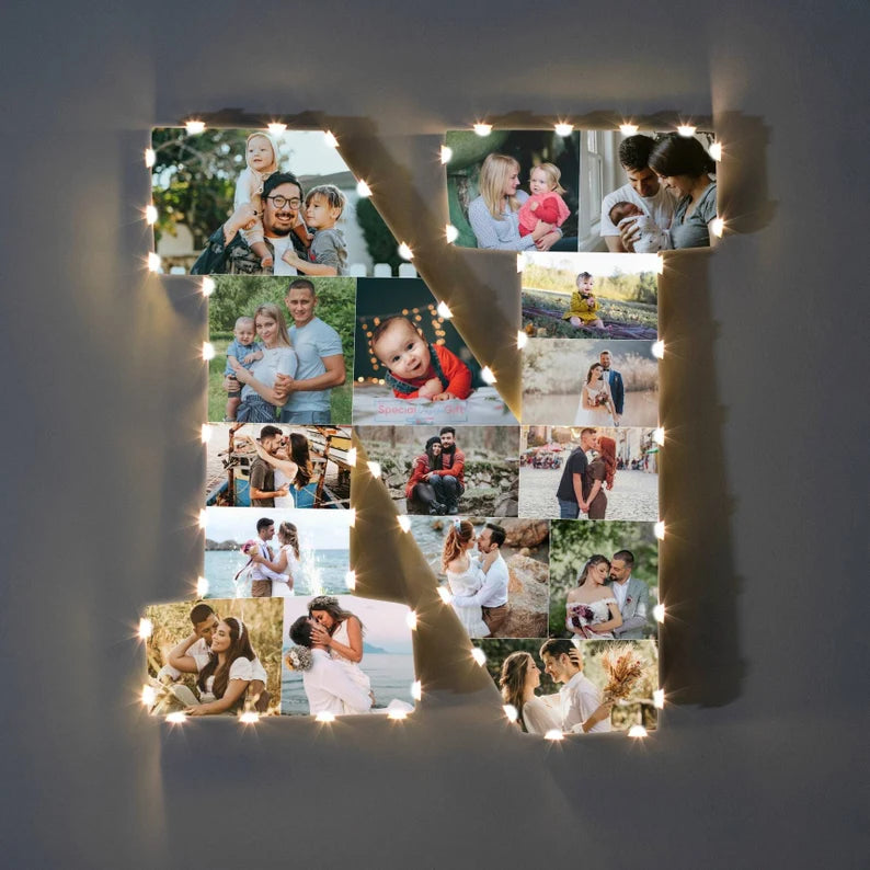 ✨Personalized Letter Photo Collage Lamp Letter B