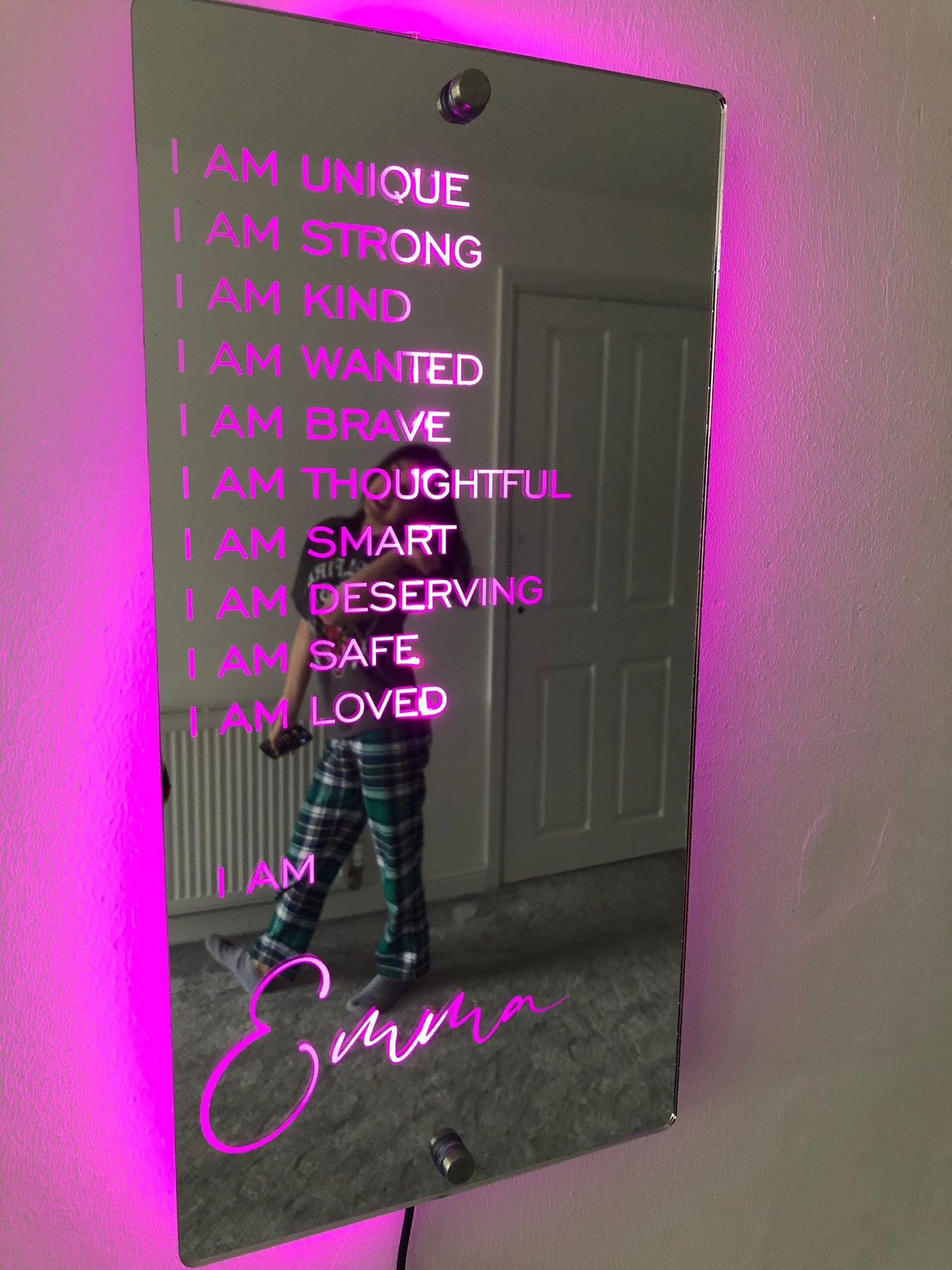 Affirmations Mirror -  I Am Mirror Light Custom Gifts