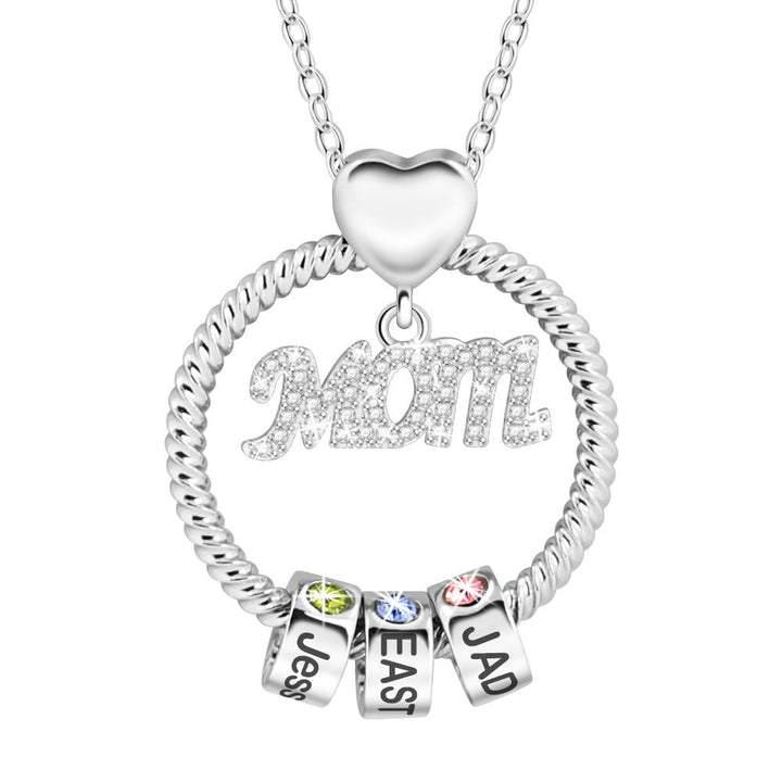 Custom Mom Necklace With Family Name