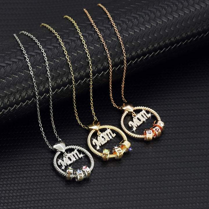 Custom Mom Necklace With Family Name
